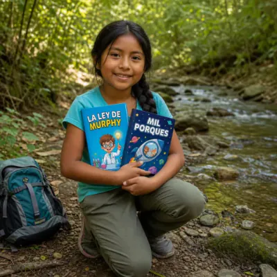 Luciana, de Cusco, Perú, al lado del arroyo con La Ley de Murphy y Mil Porqués